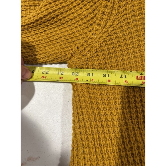 Divine Heart Yellow Variegated Knit Hoodie Sweater Women's XL Sherpa Lined - Picture 8 of 16